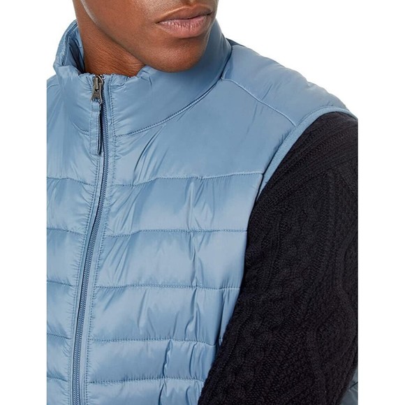 Mens Vest XL Blue Puffer Lightweight Water Resistant Packable - Picture 4 of 8